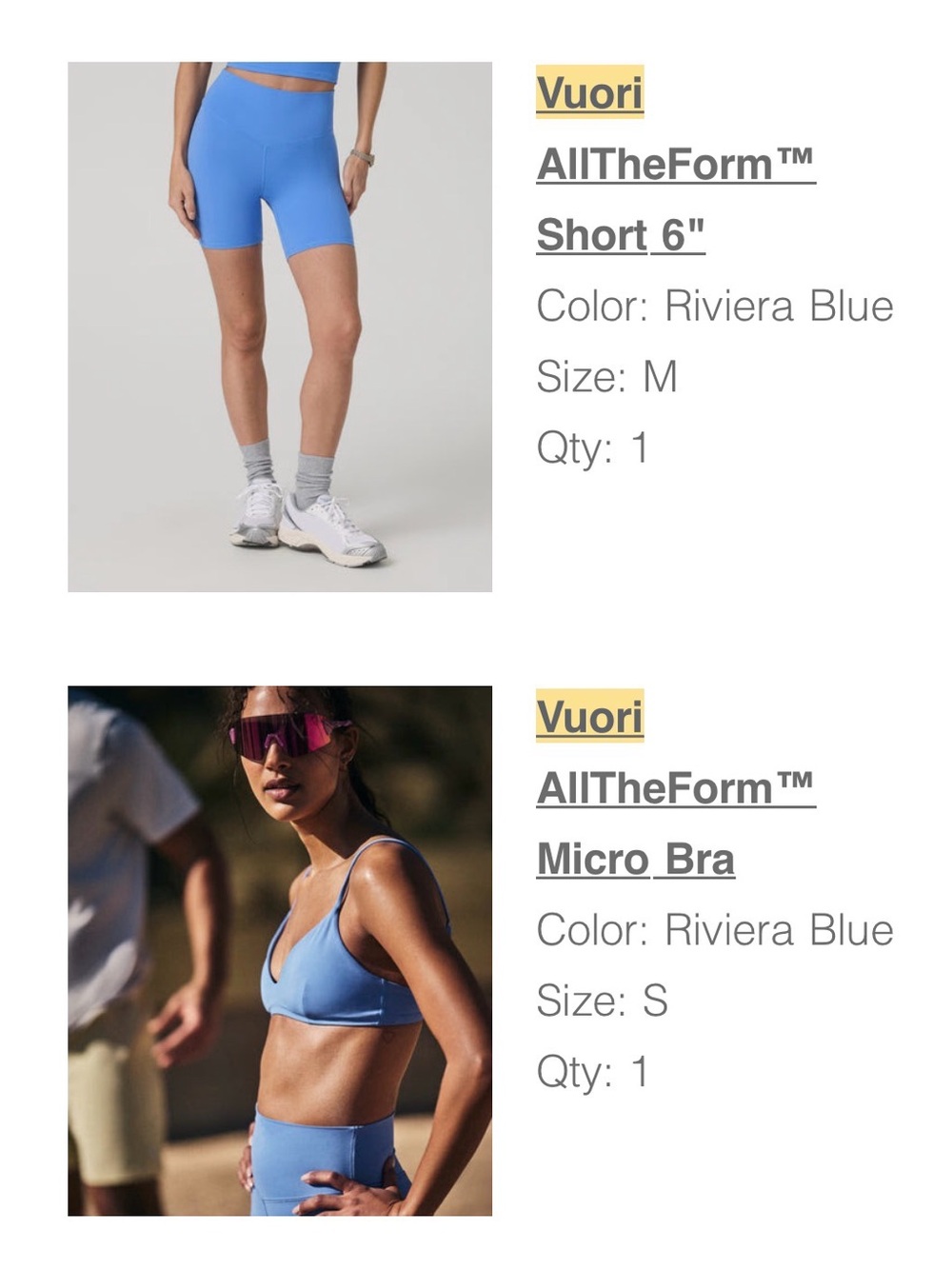 Vuori AllTheForm™ Short 6" in Riviera Blue